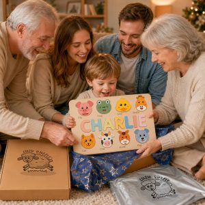 Personalized Wooden Name Puzzle with Animals - Set3 - Image 11