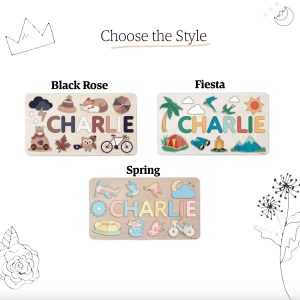 Personalized Busy Board Wooden Name Puzzle - Rainbow - Image 9