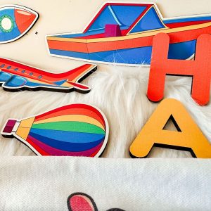 Personalized Busy Board Wooden Name Puzzle - Fiesta - Image 5