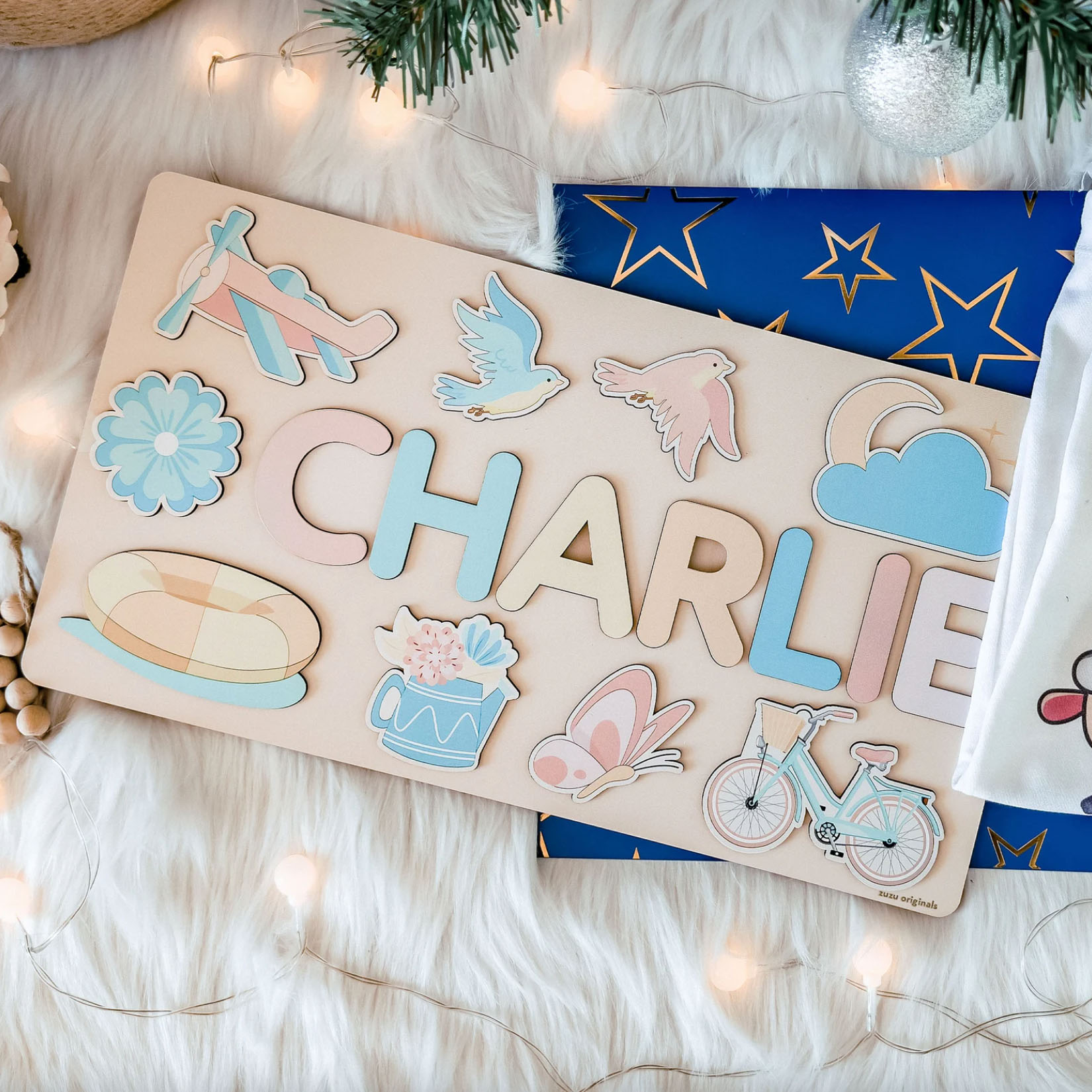 co-k1 Personalized Busy Board Wooden Name Puzzle - Spring - Image 3