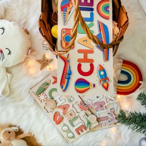 Personalized Busy Board Wooden Name Puzzle - Fiesta - Image 4