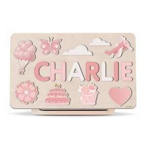 Personalized Busy Board Wooden Name Puzzle - Imperial