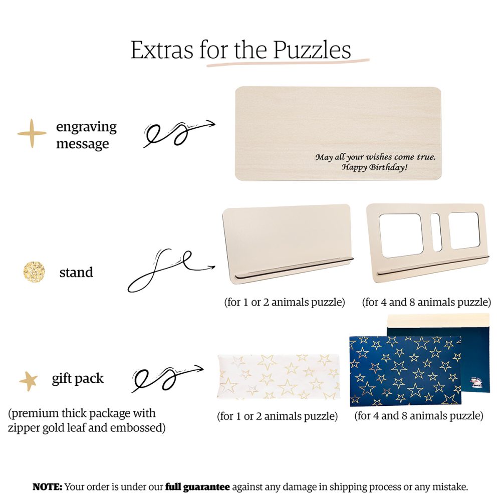 Personalized Wooden Name Puzzle with Animals - Set1 - Image 9