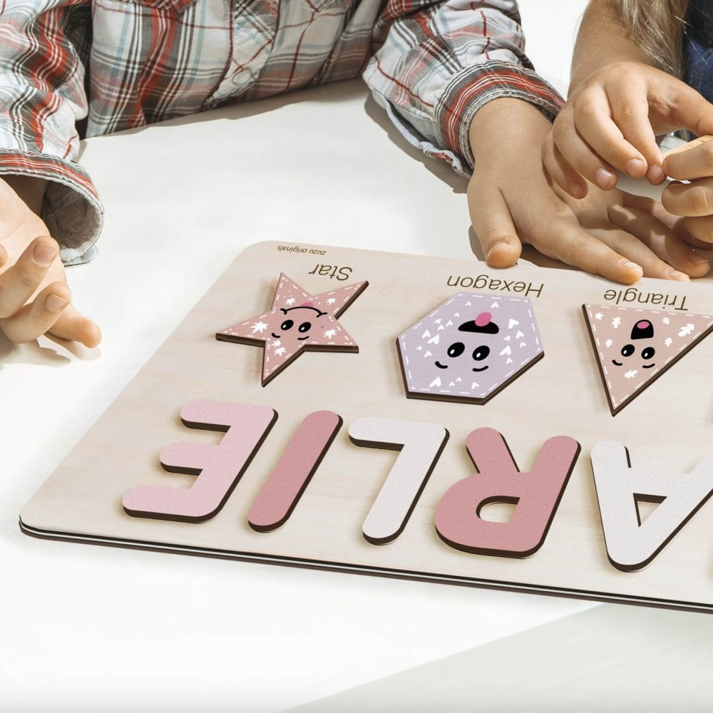 Personalized Wooden Name Puzzle with Numbers - Imperial - Image 6