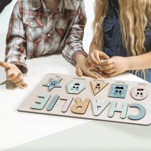 Personalized Wooden Name Puzzle with Numbers - Siesta - Image 5