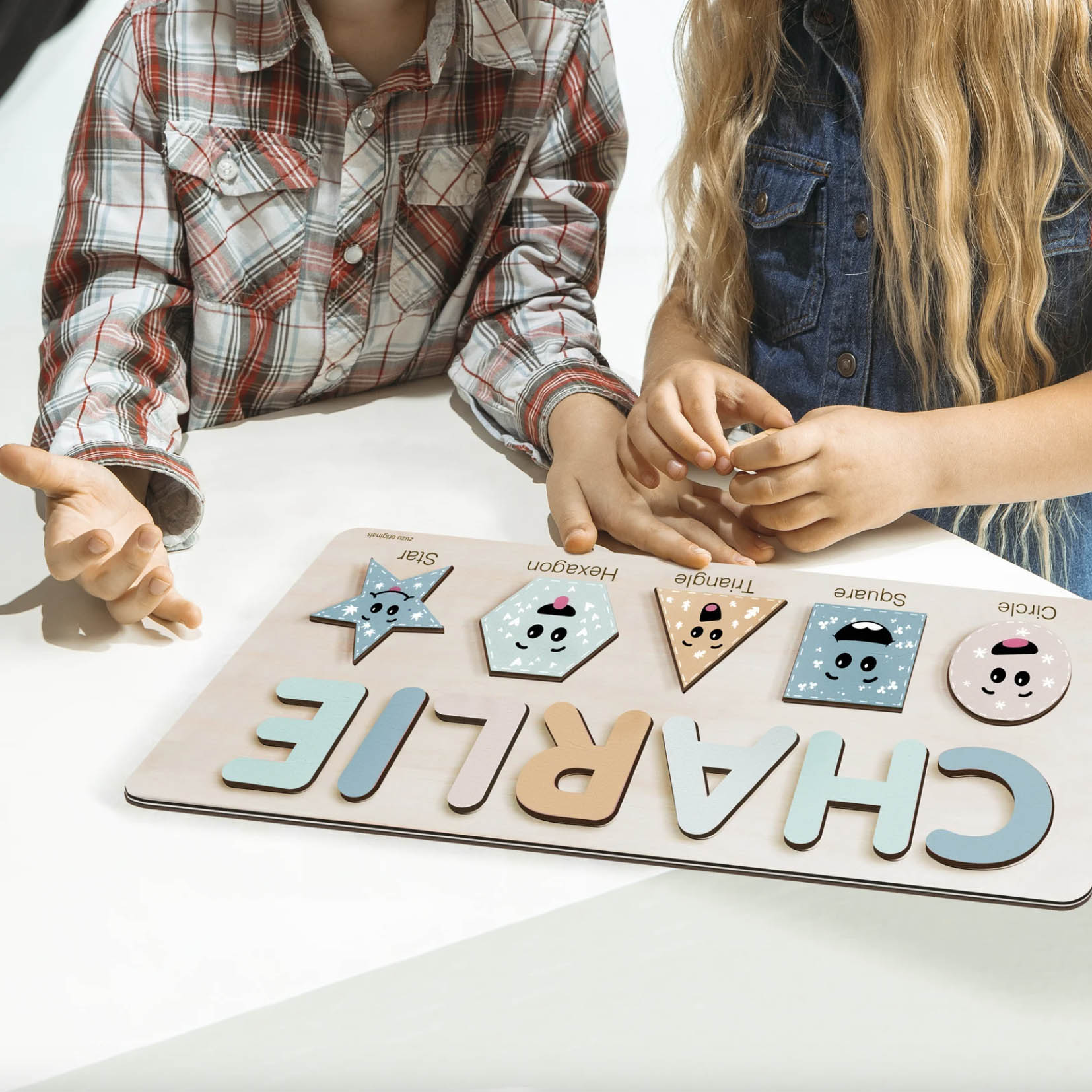 mp3-v4 Personalized Wooden Name Puzzle with Numbers - Siesta - Image 5