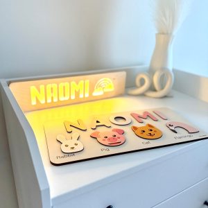 Personalized Wooden Night Light - Image 5